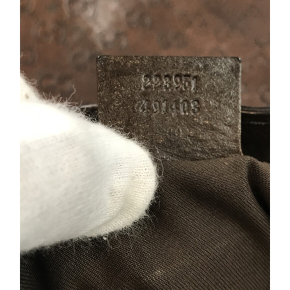 Gucci Shoulder Bag Interlocking Drawstring Leather Bag - Picture 5 of 8